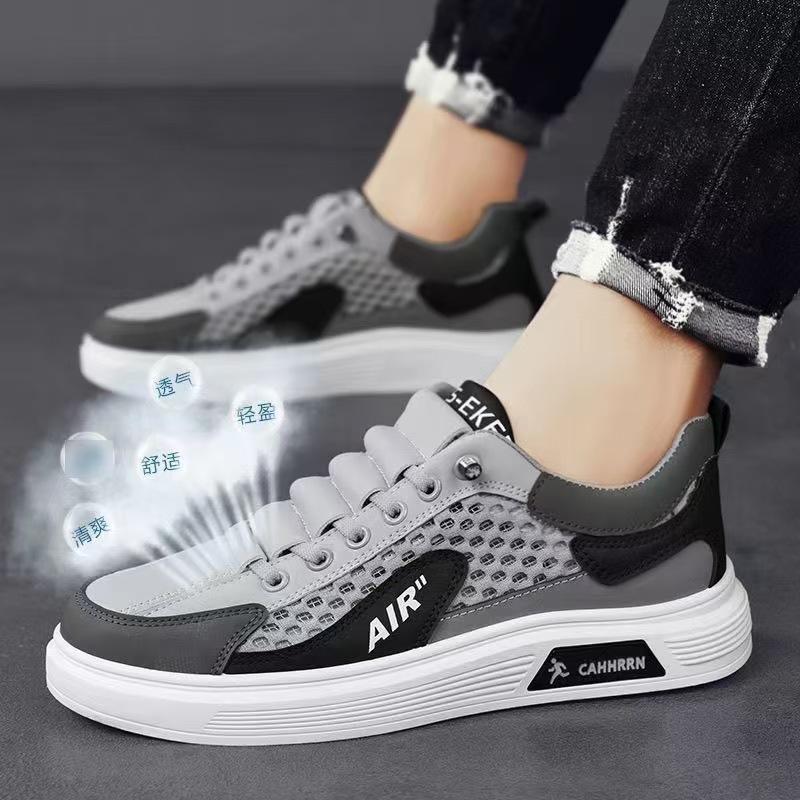 New Style of Men's Board Shoes Breathable Mesh Casual Shoes Breathable Men's Shoes Fashionable Spring and Autumn Style