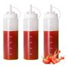 3 Pack 24 oz Plastic Squeeze Squirt Condiment Bottles with Cap Lids, Perfect for Condiments