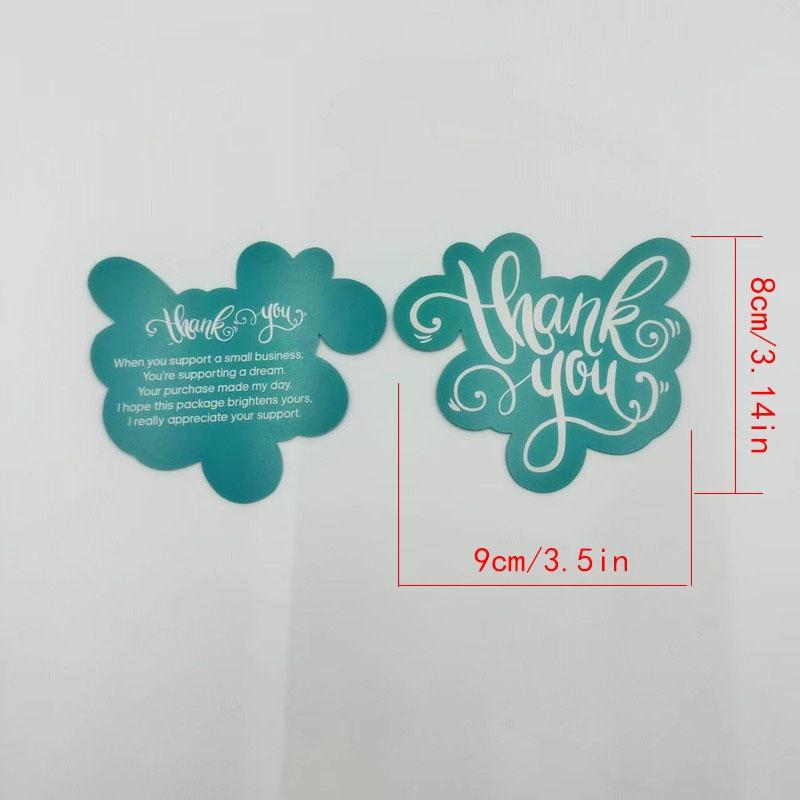 50 Sheets/pack, Unique, Thank-you Card, Small Business, Green Thank-you Card, Party Decoration, Commercial Thank-you Card, Wedding Decoration Label