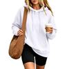 Damen Hoodie mit langen Ärmeln und Fronttasche, lässiger Pullover