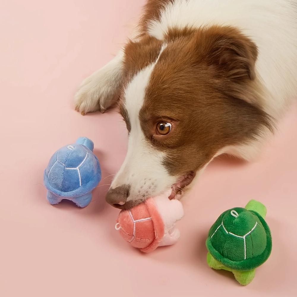 Turtle Shaped Plush Toy For Dogs To Grind Teeth And Clean Teeth For Interactive Play