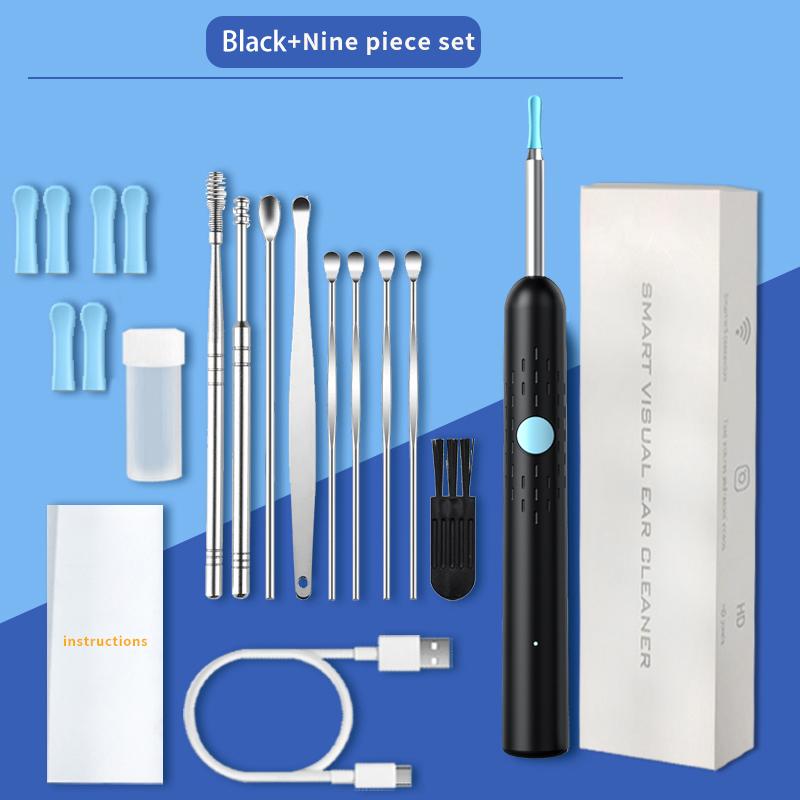 Smart Visual Ear Cleaner with Camera Ear Sticks USB C Charging Ear Wax Removal Tool WIFI Connection 6 LED Lights Earpick