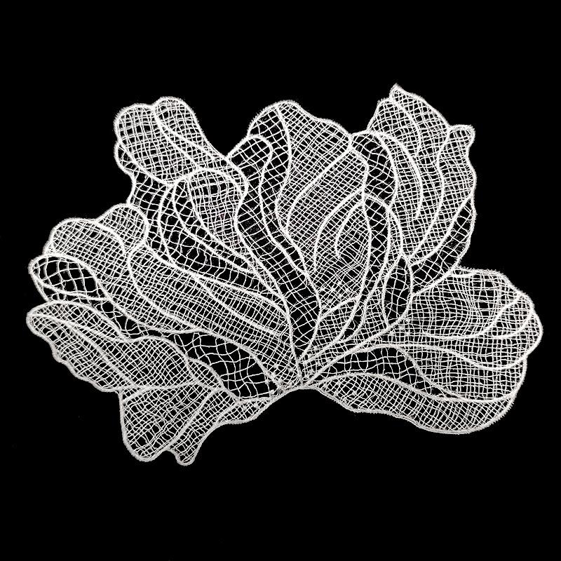 

Рыбная шелковая нить Вышивка Кружево Цветочный элемент Ажурная вышивка Аксессуары Аксессуары для одежды для нижнего белья Красивая закладка Цветы Легкая и тонкая Leaf