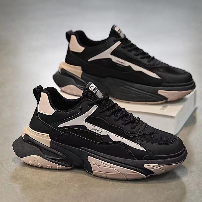 Fashion Men's Luxury Design Casual Sneakers for Men Thick Sole Chunky Sneakers Platform Trend Walking Sports Shoes Chaussure Homme