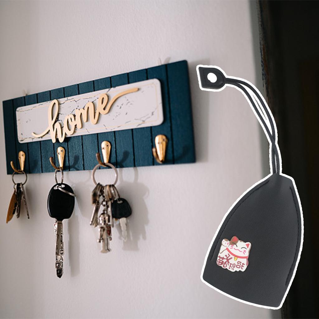 Cute Cartoon Leather Key Sleeve with Large Capacity for Car Keys