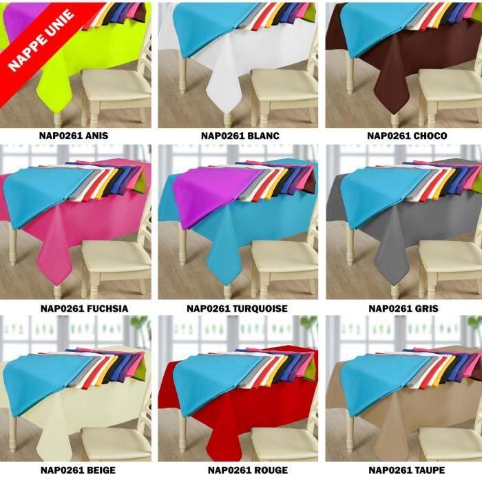 Nappe - MAISON &amp; MARQUES - NAP0261 - 140 x 240 cm - Rouge - Anti-taches