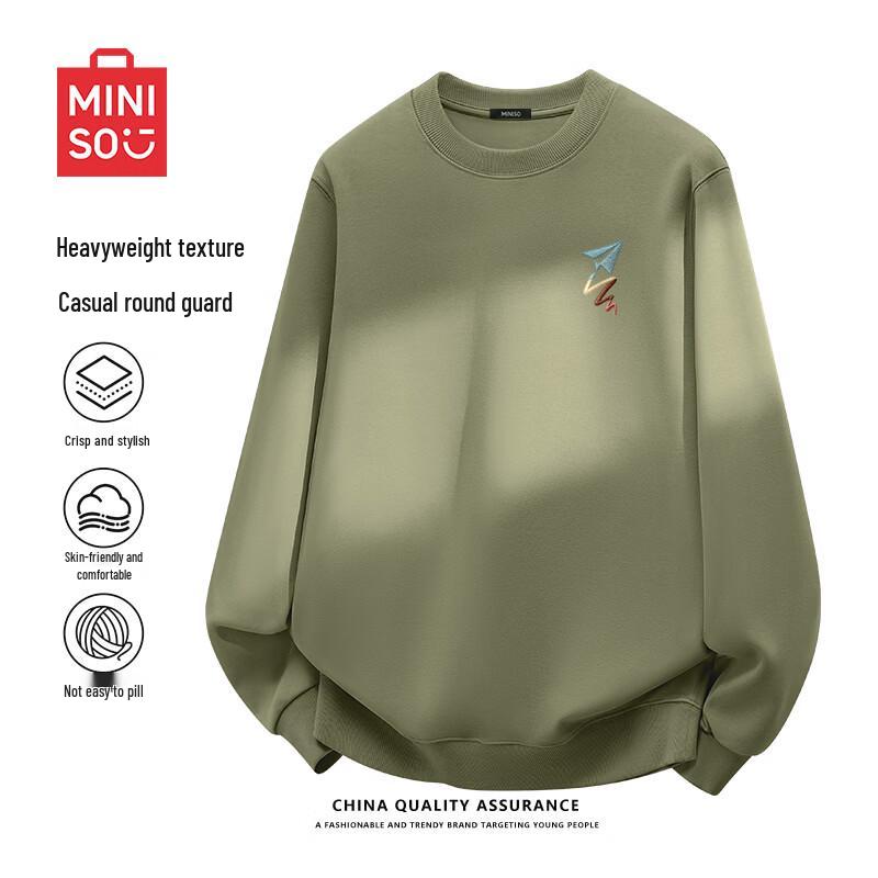 MINISO Unisex Heavyweight Crewneck Pullover Sweatshirt