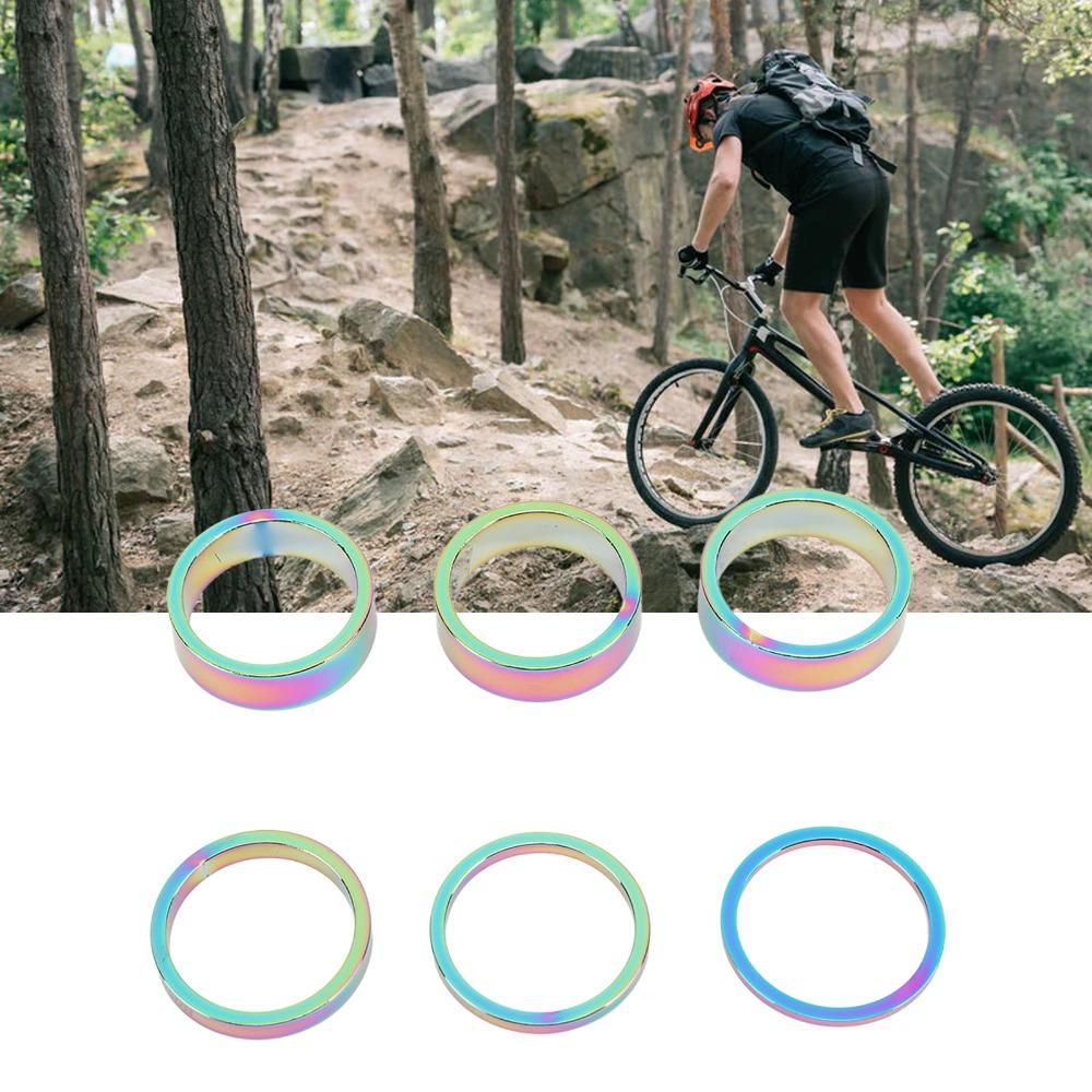 6PCS 2mm 3mm 5mm 10mm Bicycle Stem Spacers Bicycle Handlebar Stem Spacers  Bike Repair