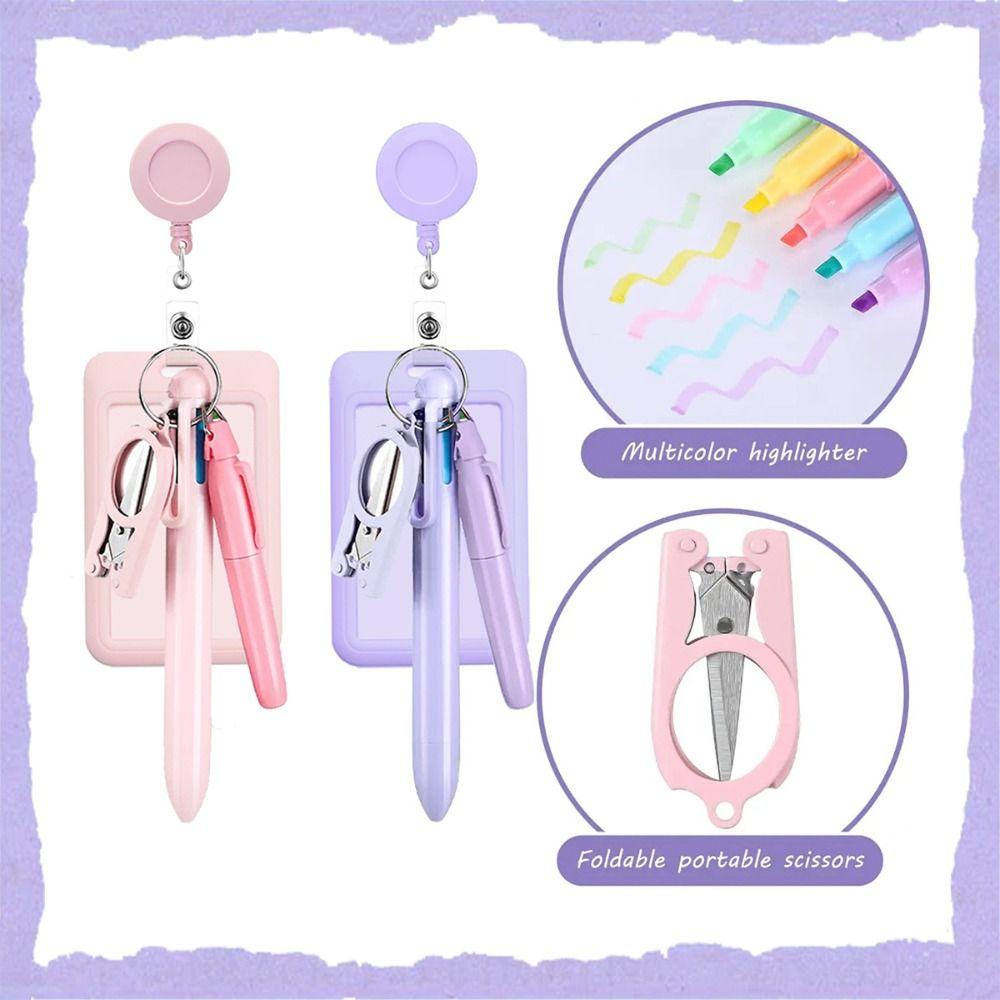 Multifunction Nurse Pen Set 6-in-1 Ballpoint Pen New Foldable Scissors  Nurse Badge Accessories