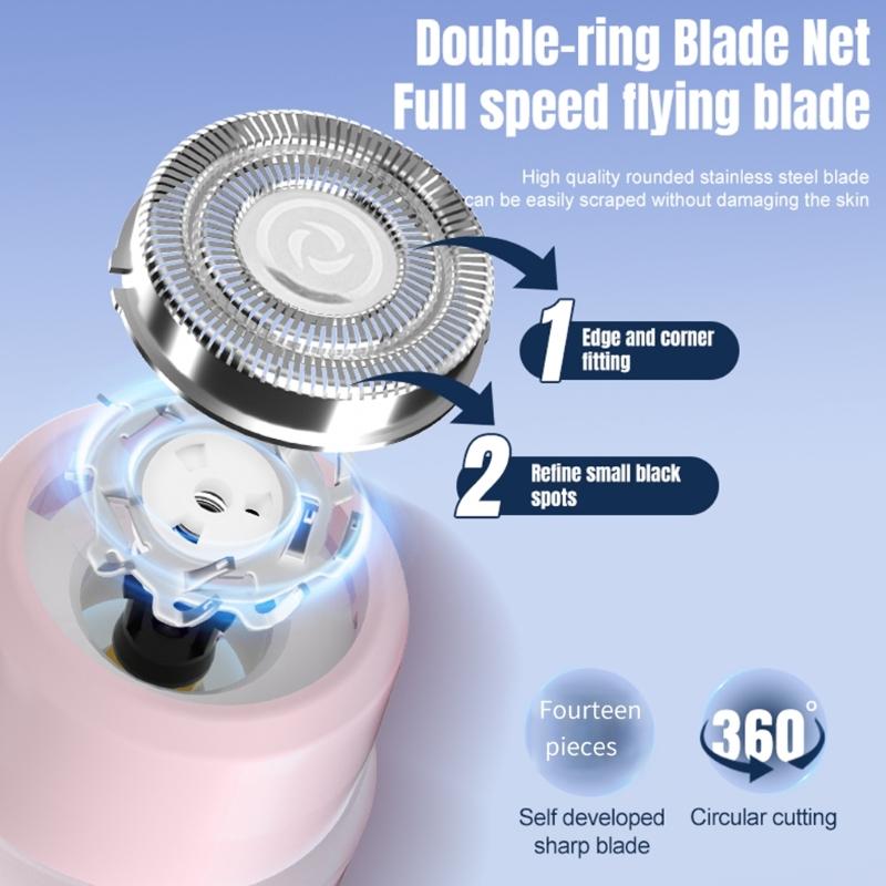 Efficient Electric Removers Washable Removal Tool Hair Trimmer USB Rechargeable Lady Shavers Suitable for Body Face