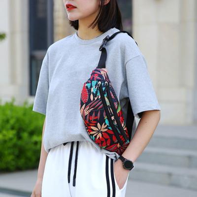 Yousheng Hüfttasche mit mehreren Taschen, Blattdruck, Nylon, wasserdicht, lässig, Geschenk, tragbar, Damen, Gürteltasche, Umhängetasche, Brusttasche, Schultertasche für den Außenbereich
