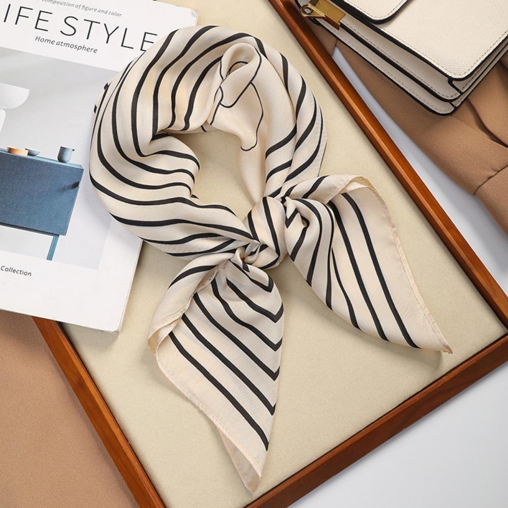 Square Hair Scarf Double Sides Neckerchief Fashion Silk Scarf  Gift