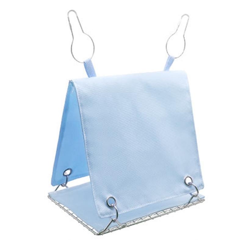 Steel Bird Bed Hammock Tent For Parakeets Lovebirds Snuggles Huts With Double Side Mat Ventilation Design For Cockatiels