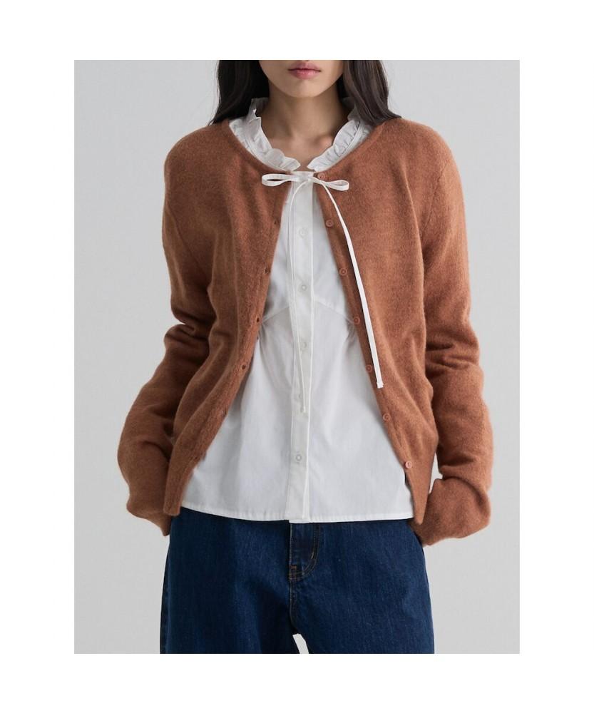 8SECONDS Soft Peach Frill Blouse White