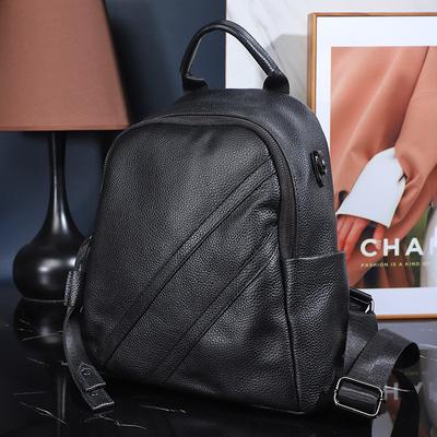 Genuine Leather Middle-aged Women's Cowhide Soft Leather Backpack Large Capacity