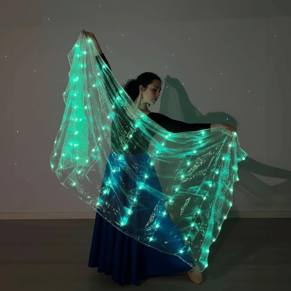Solid Color LED Luminous Scarf Dance Performance Performance Props New Stage Props Dance Festival