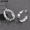 Brand Metal Elegant Hoop Earring Woman 2019 New Vintage Gold Color Cheap Korean Statement Earrings Accessories Brincos
