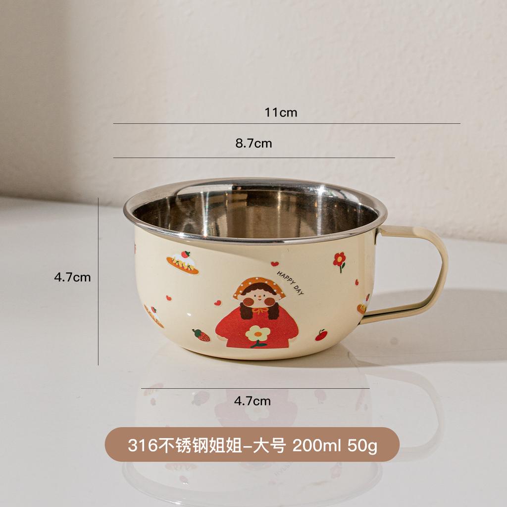 316 stainless steel open mouth small water cup Anti Scalding Milk Coffee Mug Cute Mini Drinking Thermos for Children fashion mug
