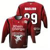 Haier MacLeod # 89 Russell 2026 DEL Eltern-Kind Deutsches Eishockey Trikot 3D-Druck Rundhals Langarm T-Shirt