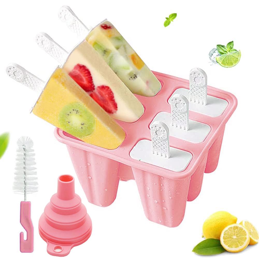 Silicone Ice Cream Mold: 10, 6, 4, 12 Cavities, Easy Release, Food Grade for Homemade Popsicles