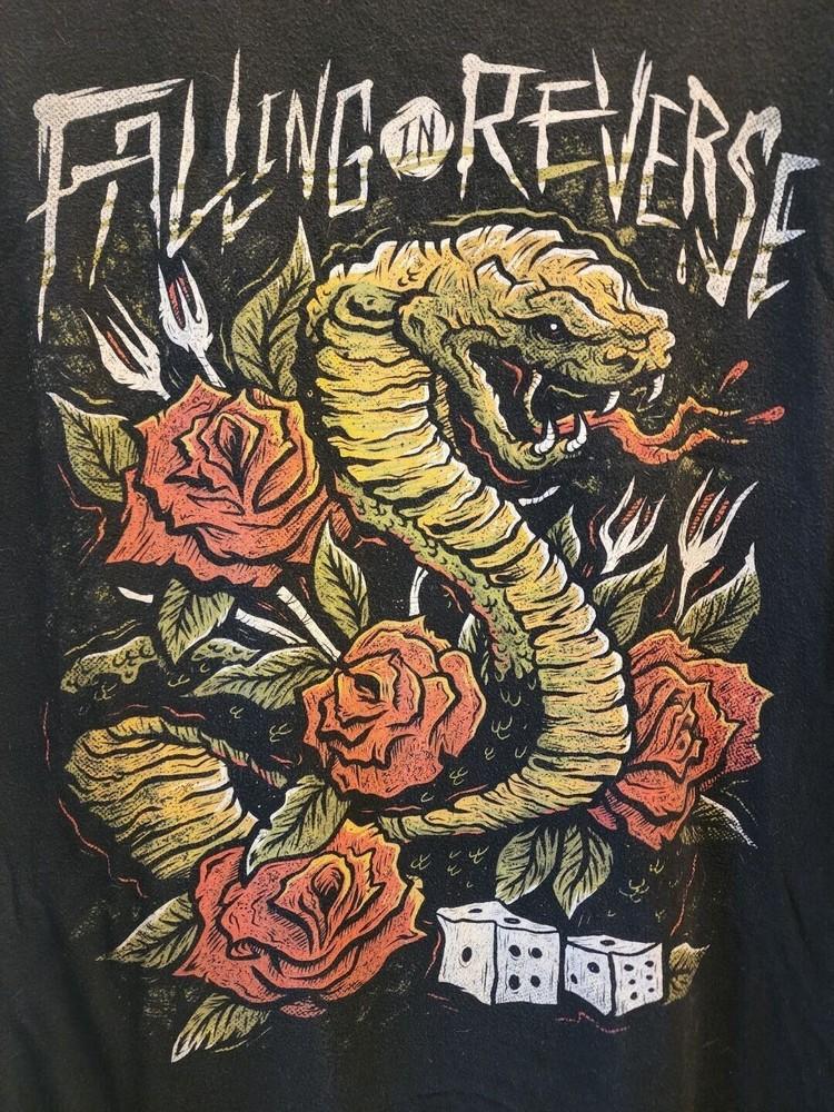 Falling In Reverse Винтажная футболка унисекс S-234XL черная D1153 Футболка унисекс XL