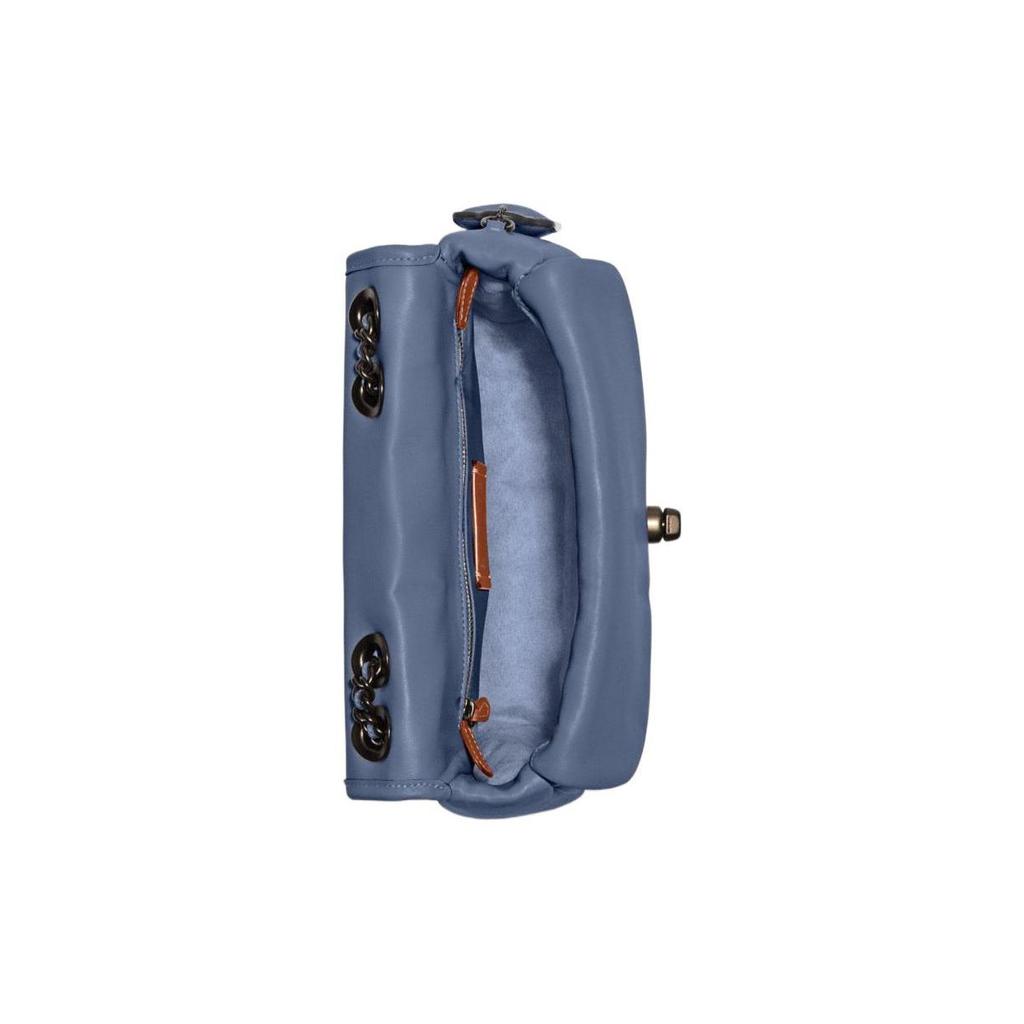 Coach Pillow Madison 24 Quilted Turnlock Chain Crossbody Bag Women Bags Washed-Denim C8560-V5D61