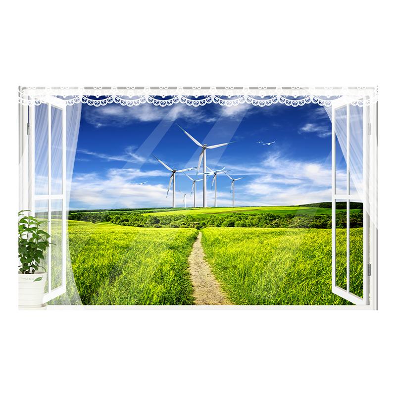 Fenster-Effekt Landschaftsposter Schlafzimmer Leinwandbild und Drucke Wandkunst Bild für Wohnzimmer Heimdekoration
