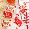 100pcs Cookie Pouches Nougat Candy Packing Bags Transparent New Year Sealing Bag Candy