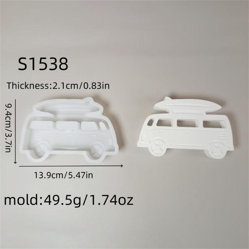 Camping Car Silicone Mould Camping Bus Candle Molds Ornament Molds Plasters Molds Casting Molds Epoxy Resin Molds