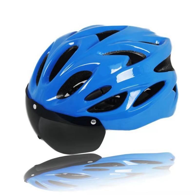 Unisex Cycling Helmet With Windproof Goggles Bike Motorcycle Scooter Outdoor Riding Safety Gear