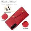PU Leather Wallet Phone Case for Samsung Galaxy A57 5G Multiple Card Slots Dual Metal Button Closure Shockproof Full‑Body Protective Cover