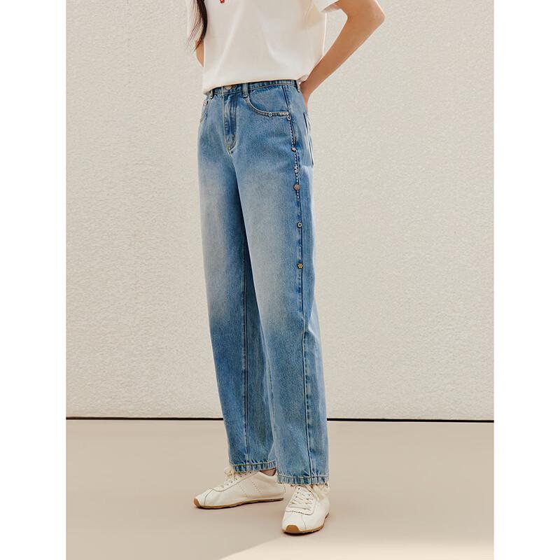 INMAN Women's Lyocell Denim Carrot Cropped Pants