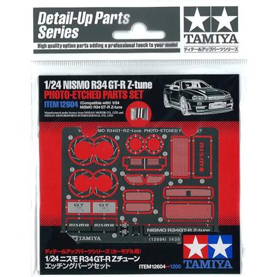 Tamiya Série de Pièces Détail-Up 1/24 N°. 04 Nismo R34 GT-R Z-Tune Ensemble de Pièces Gravées pour Maquettes en Plastique (12604)