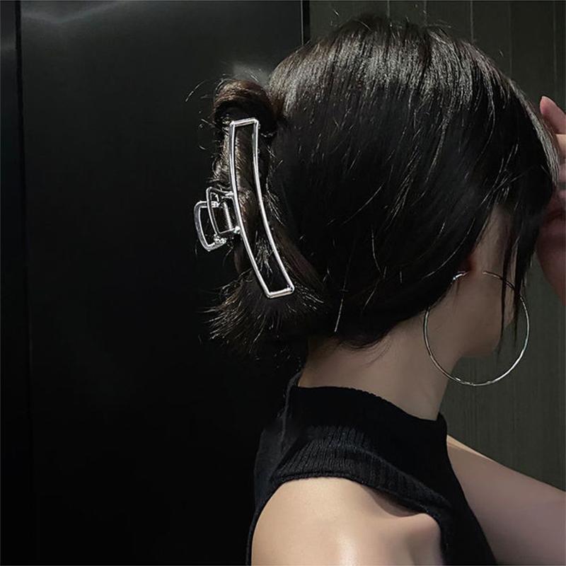 Ruoshui Woman Novelty Irregular Hairpins Punk Style Metal Silver Hair Claws Barrettes Women Hair Accessories Hair Clips Hairgrip