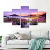 5 Panels Nature Landscape Posters Canvas Painting Mountain Pictures Flowers Wall Art For Living Room Modern Home Decor No Frame