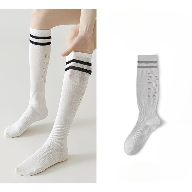 Sports Long Compression Socks, Tennis Socks, Women's Micro-pressure Massage Sole Calf Socks, Summer Thin Fitness Running Socks