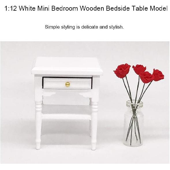 Socobeta Wooden Table Model, Eco-Friendly Lightweight Table Nightstand Model for Girls for Decoration
