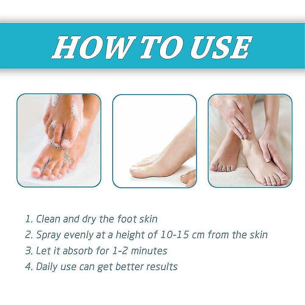 3 pz Spray per Piedi e Unghie, Cura Naturale e Potente per i Piedi