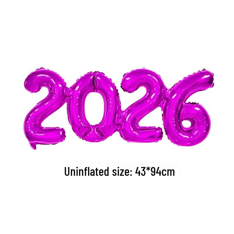 2026 Digitální Nový rok Korunový Kombinéza & Balónová Párty Dekorace Sada