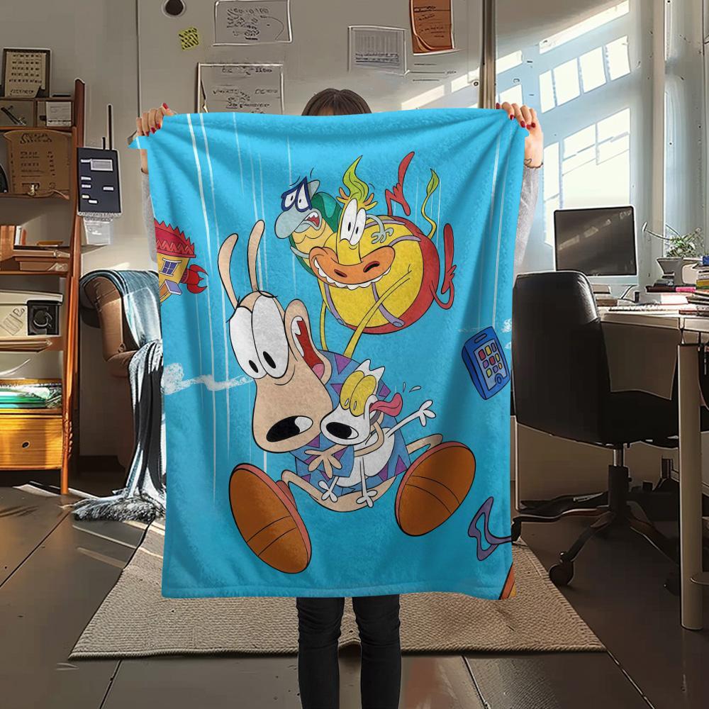Rocko Flannel Blanket, High quality Comfortable for All Seasons, Home Decor, Warmth and Comfort