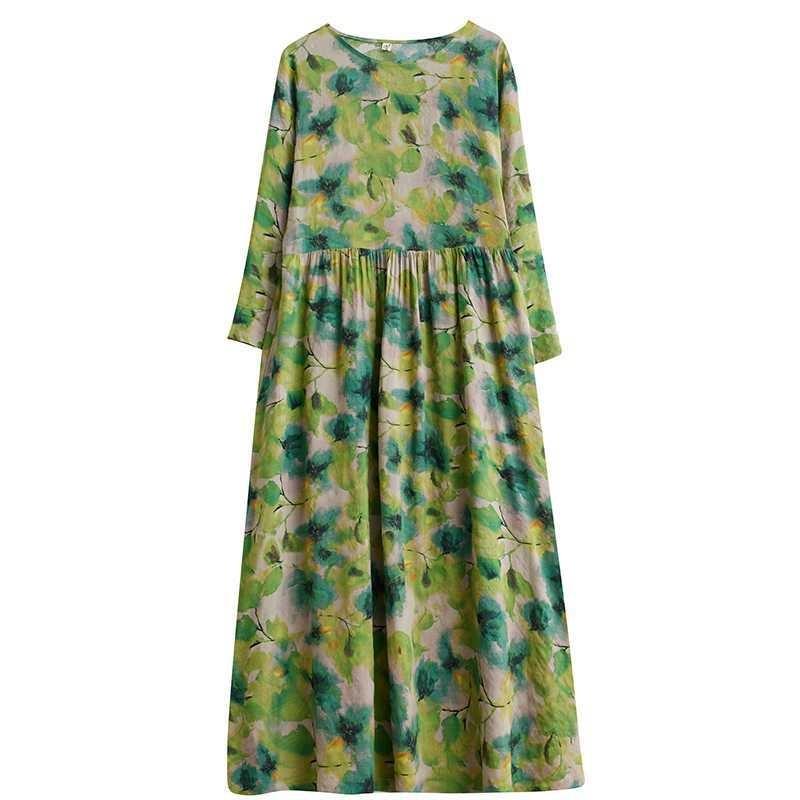 Round Neck Vintage Long Flesh Covering Dresses