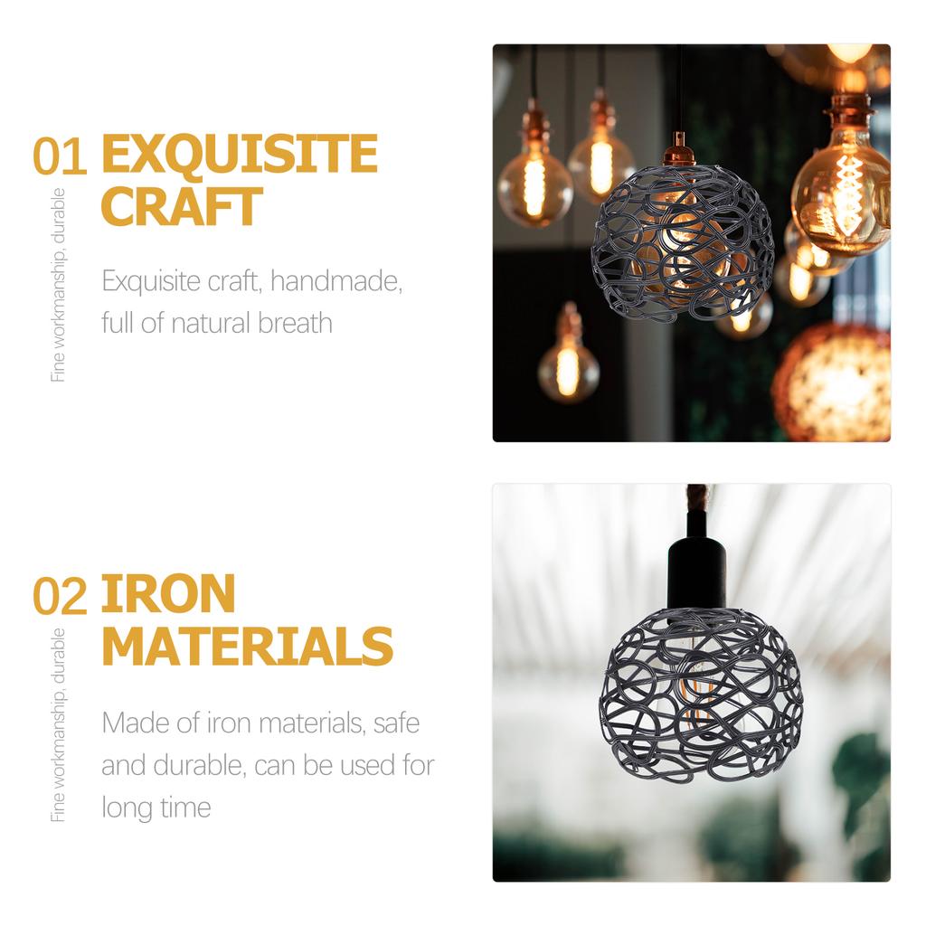 Industrial Light Bulb Cage Diy Vintage Style Light Cage Lamp Guard Iron Chandelier Lamp Shade Replacement Pendant Light Wall