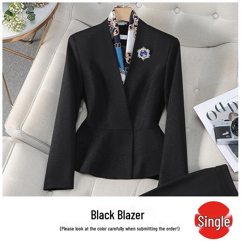 Zihong Women's High-End Autumn/Winter Professional Suit Set - Elegant Formal Skirt for Interviews and Beauty Salons