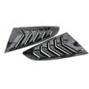 For Ford Mustang 2015- Car Rear Louver Window Side Shutter Cover Trim Sticker Vent Scoop ABS Carbon Fiber Black Accessories