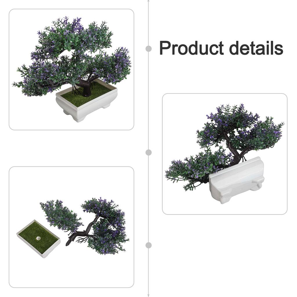 Green Artificial Plant Bonsai Exquisite Craftsmanship High-quality Materials Lifelike Appearance Realistic Design Office Decor