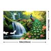 2D Peacock Forest Waterfall Wall Tapestry Nature Background Cloth for Home Decor