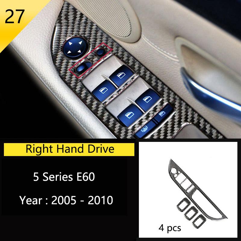 Carbon Fiber For BMW 5 Series E60 Car Inner Gearshift Air Conditioning CD Panel Door Armrest Decorative Cover Trim Car Sticker
