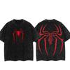 Vintage Washed Spidey Oversized Heavy‑Cotton Y2K Grunge Graphic T‑Shirt