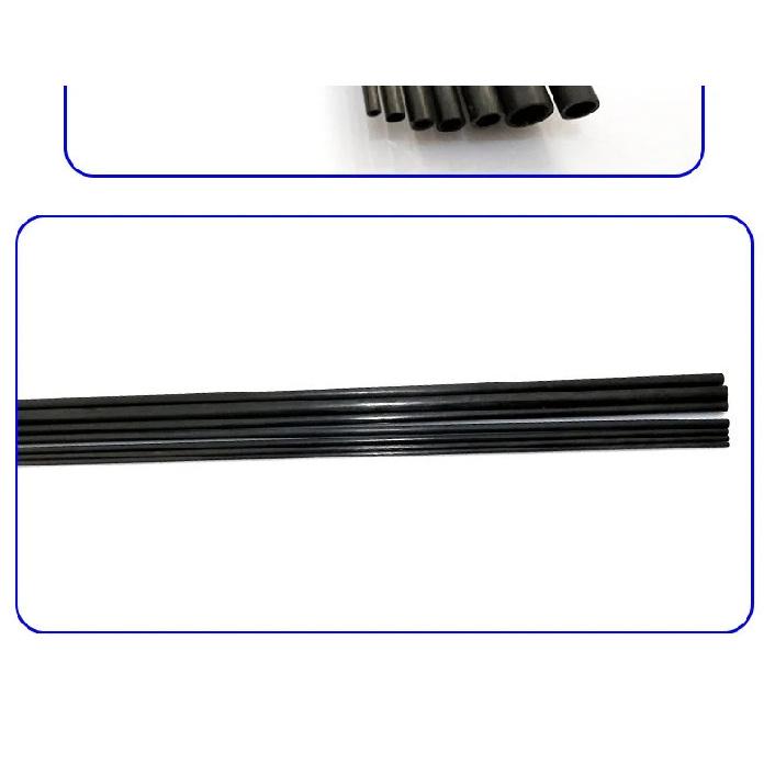 10pcs 2-10mm/0.5meter Carbon Fiber Hollow Tube Kite Model 2mm 2.5mm 3mm 4mm 5mm 6mm 7mm 8mm 9mm 10mm High Quality