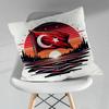 Cool Art Turkish Flag Throw Pillow Case Living Room Sofa Cushion Cover For Home Bedroom Decoration Protector